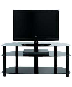 Black Glass up to 50in TV Stand