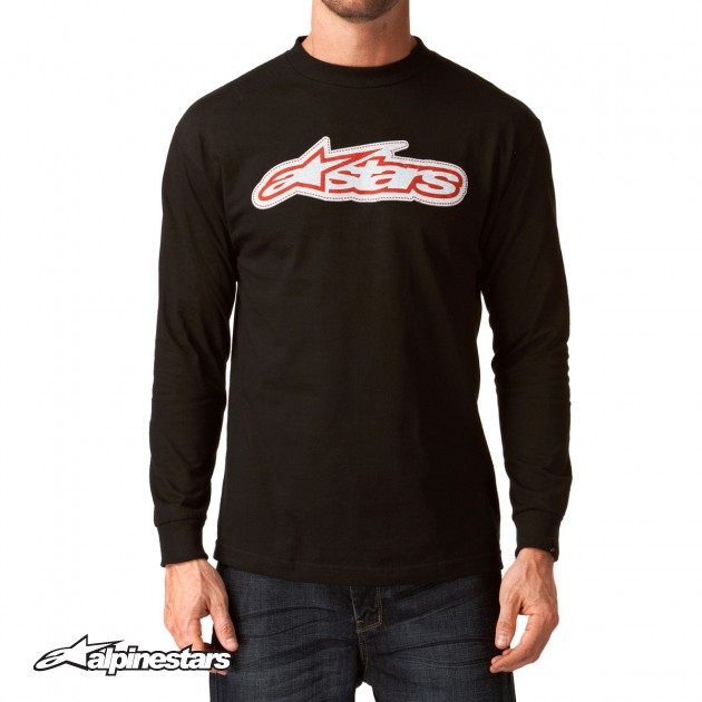 Mens Alpinestars Full Grain Long Sleeve T-Shirt