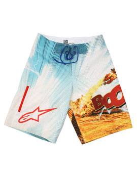 White Boom Board Shorts