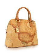 1a Prima Classe - Geo Printed Top Zip Tote Bag