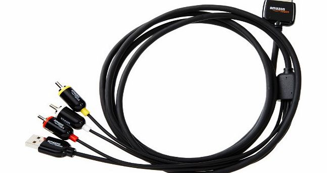 AmazonBasics Composite AV Cable for Apple iPhone iPad and iPod 6.5 Feet / 2 m Black