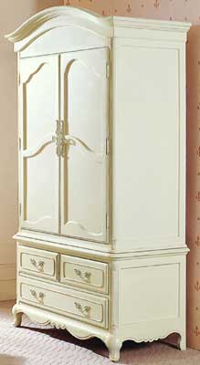 PAINTED DOUBLE WARDROBE 2 DOORS 3 DRAWERS