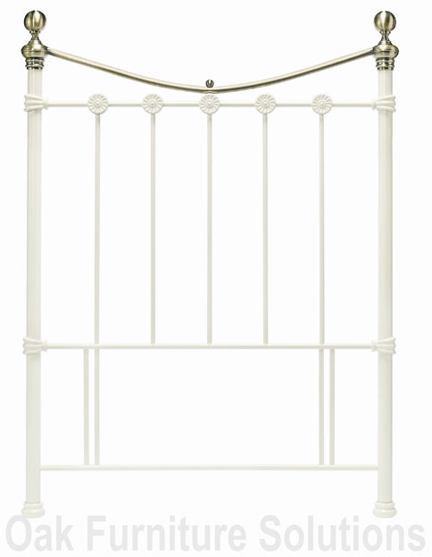 Antique White/Antique Brass Headboard -