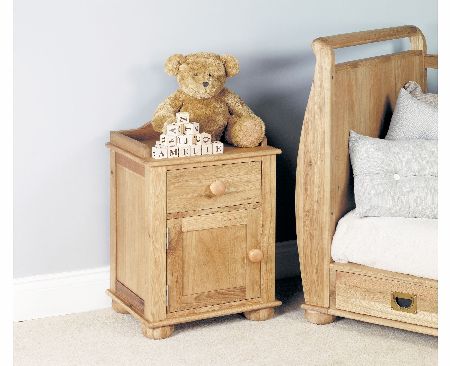 Amelie Oak Bedside Cabinet (one door one drawer)