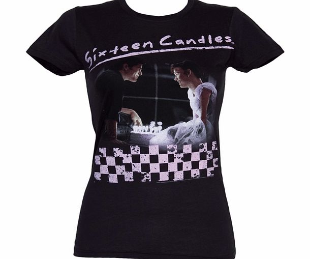 Ladies Sixteen Candles Birthday Cake T-Shirt