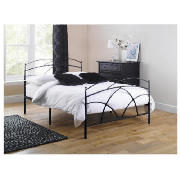 Double Bed, Black & Silentnight Mattress