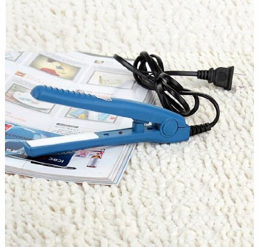 amonfineshop  Blue Woman Ceramic Portable Ceramic Hair Straightener