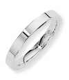 Ampalian Jewellery 18 ct. White Gold 3mm Flat Court shaped Wedding