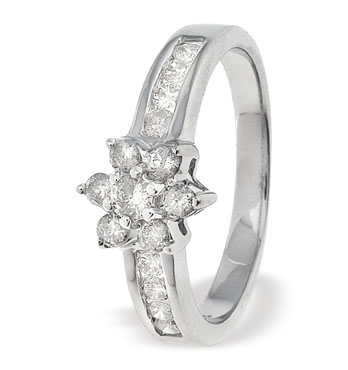 White Gold Diamond Ring (746)