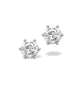 White Gold Diamond Studs (048)