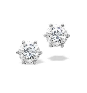 White Gold Diamond Studs (052)