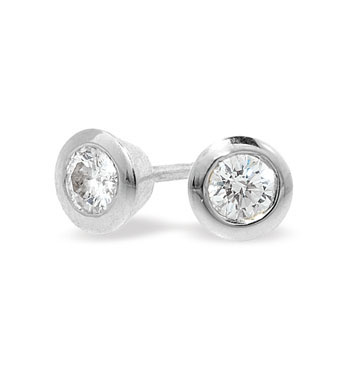 White Gold Diamond Studs (080)