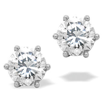 White Gold Diamond Studs (087)