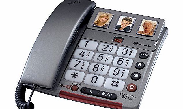 Amplicomms Amplicom Powertel 68 Plus Phones - Anthracite