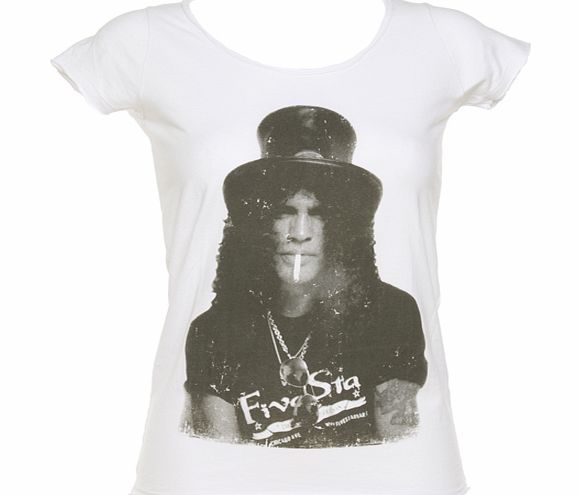 Ladies Slash White T-Shirt from Amplified Ikons