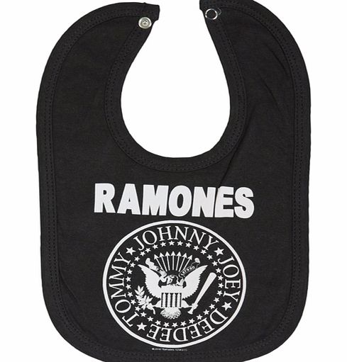 Kids Charcoal Ramones Logo Bib from Amplified Kids