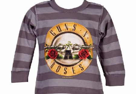 Amplified Kids Kids Striped Guns N Roses Drum Long Sleve