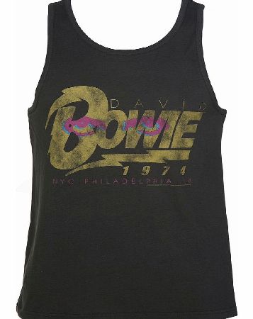 Mens Charcoal David Bowie 1974 Tour Vest from