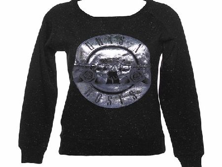 Ladies Black Speckled Guns N Roses Foil Print