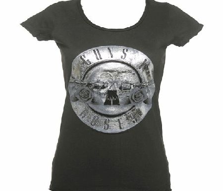 Ladies Silver Foil Guns N Roses Drum Logo