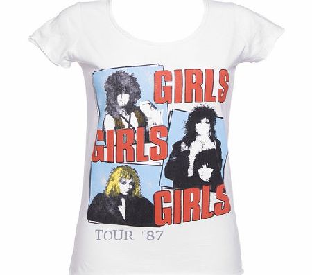 Ladies White Motley Crue Girls Girls Girls