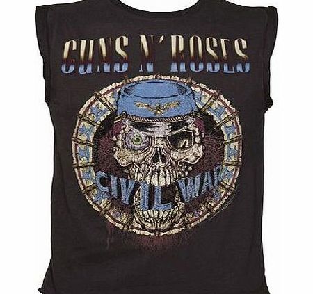 Mens Charcoal Civil War Guns N Roses