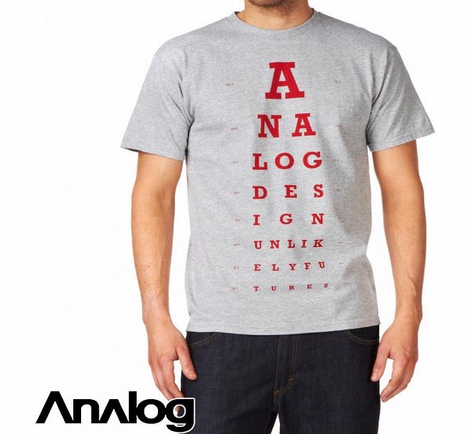 Mens Analog Eye Chart T-Shirt - Athletic Heather