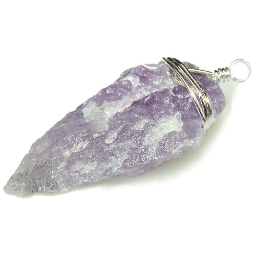 Ancient Wisdom Amethyst Arrowhead Pendant, Natural Crystal, Gemstone, Mineral, Jewellery.