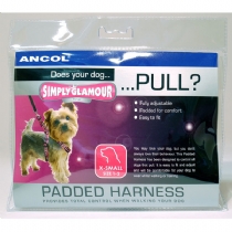 Ancol Padded Nylon Harness Pink Chain Pattern