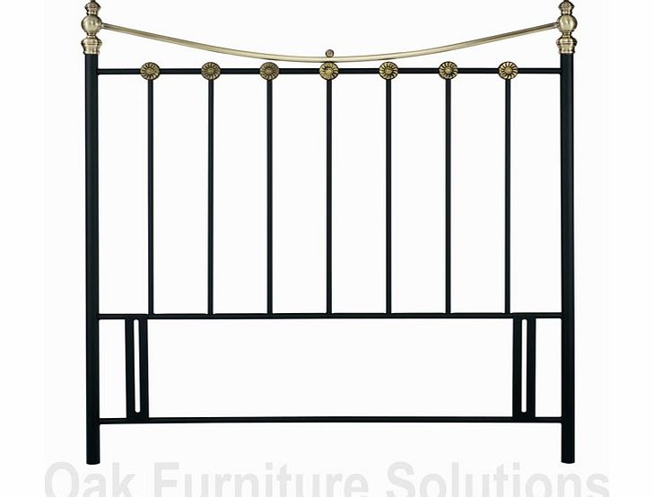 Matt Black/Antique Brass Headboard -