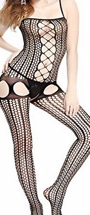 ANDI ROSE Masione Sexy Lingerie Fishnet Open Crotch Bodystocking Black