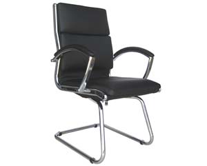 Andorra black visitor chair