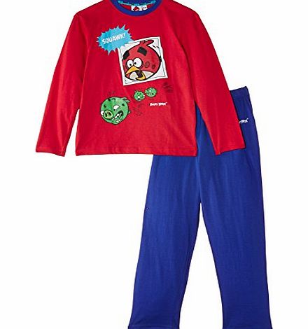 Angry Birds  Boys 44ABCOM401 Pyjama Set, Blue (Dark Blue/Red/Dark Blue), 5 Years