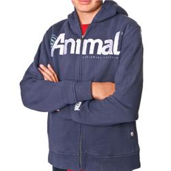 Boys Dongting Zip Sherpa Hoody - Indigo