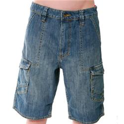 animal Boys Petalum Cargo Shorts - Mid Wash