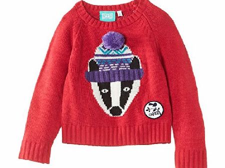 Animal Girls Enola Jumper, Red (Rose), 11 Years (Manufacturer Size:Medium)