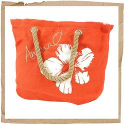 Jute Beach Tote Bag Spicey Orange