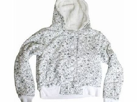 Animal Ladies Animal Plantago Fur Lined Hoody 001 White