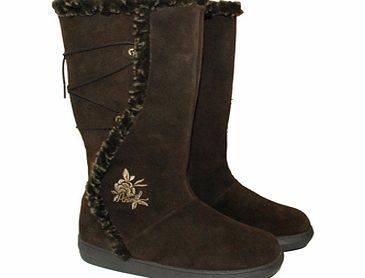 Ladies Animal Peru Two Boot. Brown