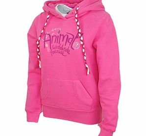 Animal Ladies Ladies Animal Rato Hoody. Phlox Pink