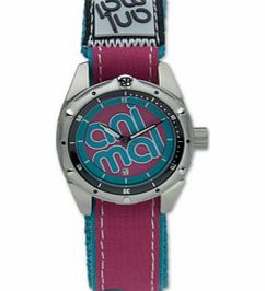 Animal Ladies Ladies Animal Snap 2 Watch. Pink Blue