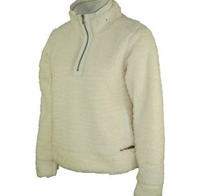 Ladies Animal Spirit 1/4 Zip Fleece. Antique White