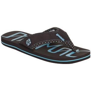 Ladies Animal Swish Flip Flop. Brown