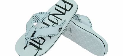 Ladies Animal Swish Flip Flop. White