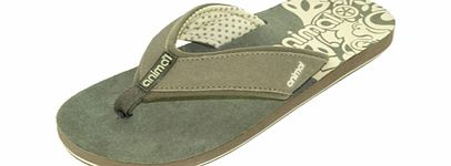 Ladies Animal Swish Suede Flip Flops. French Roast