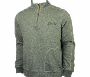 Animal Mens Mens Animal Tench 1/4 Zip Track Top. Grey Marle