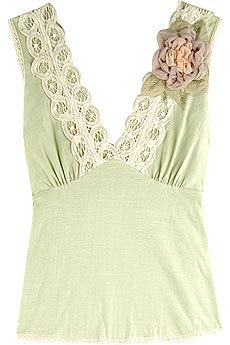 Chiffon rose corsage top