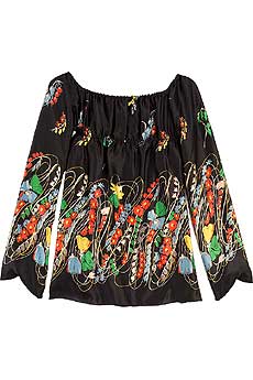 Anna Sui Floral SIlk Tunic