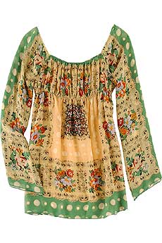 Long Silk Smock Top