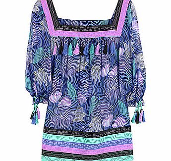 Printed chiffon top